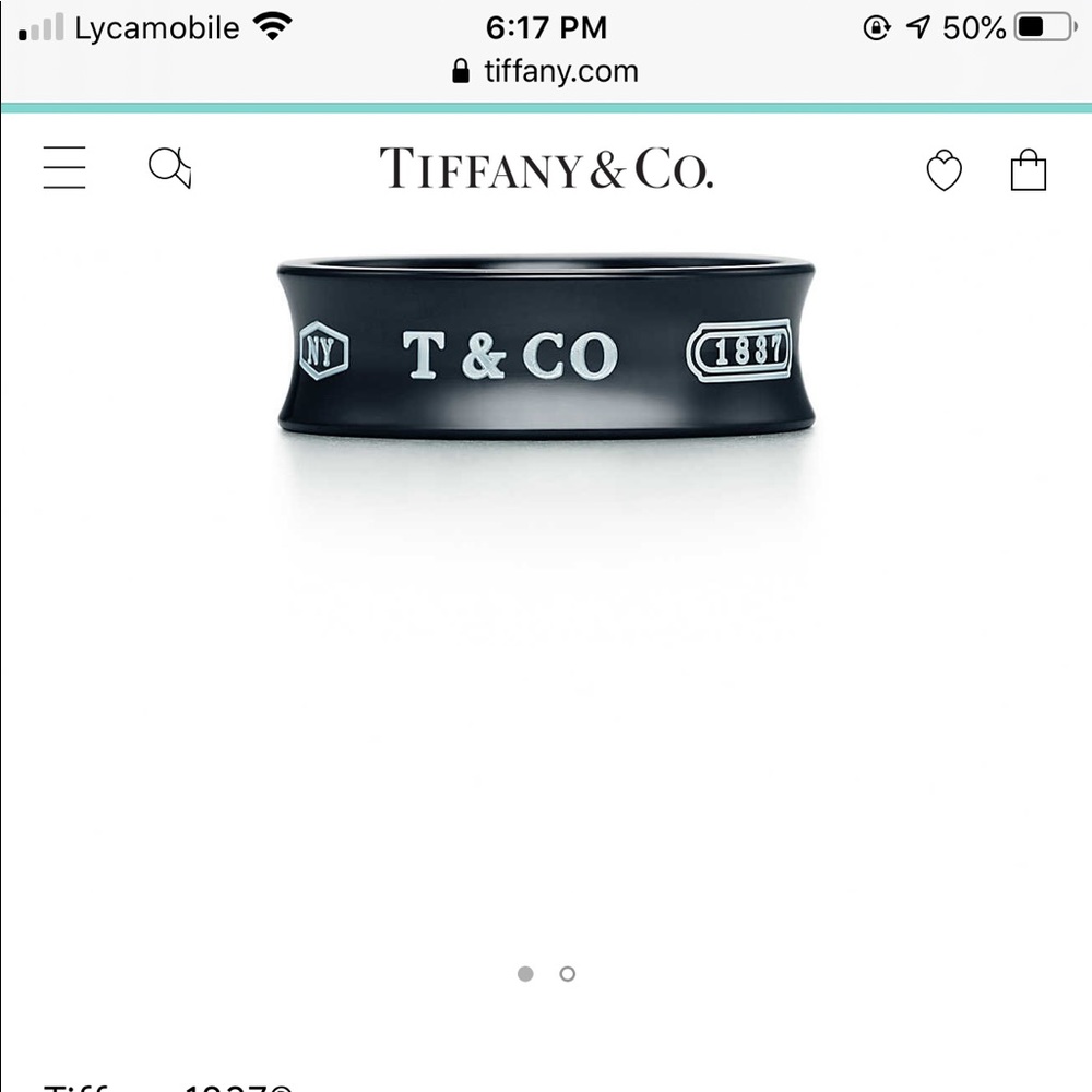 Tiffany &co 1837 ring titanium 6.5